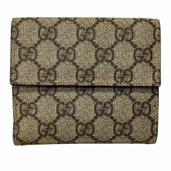 Pre Loved gucci GG Canvas Wallet Unisex Brown Wallets - Picture 2 of 8